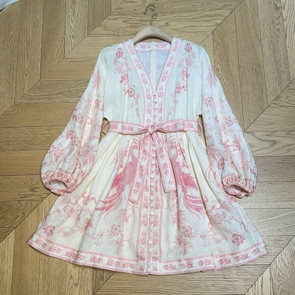 Zimmermann V-neck long-sleeved mini dress - Picture 7 of 7